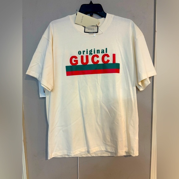 Gucci Off-White Logo Tee for Men - Picture 1 of 4